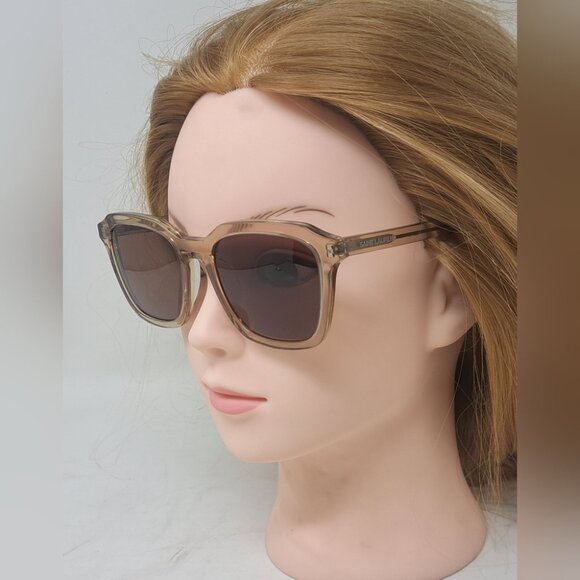 Saint Laurent Womens Sunglasses Transparent Lt Brown Square SL 457 004 53-20-145 - Picture 4 of 14